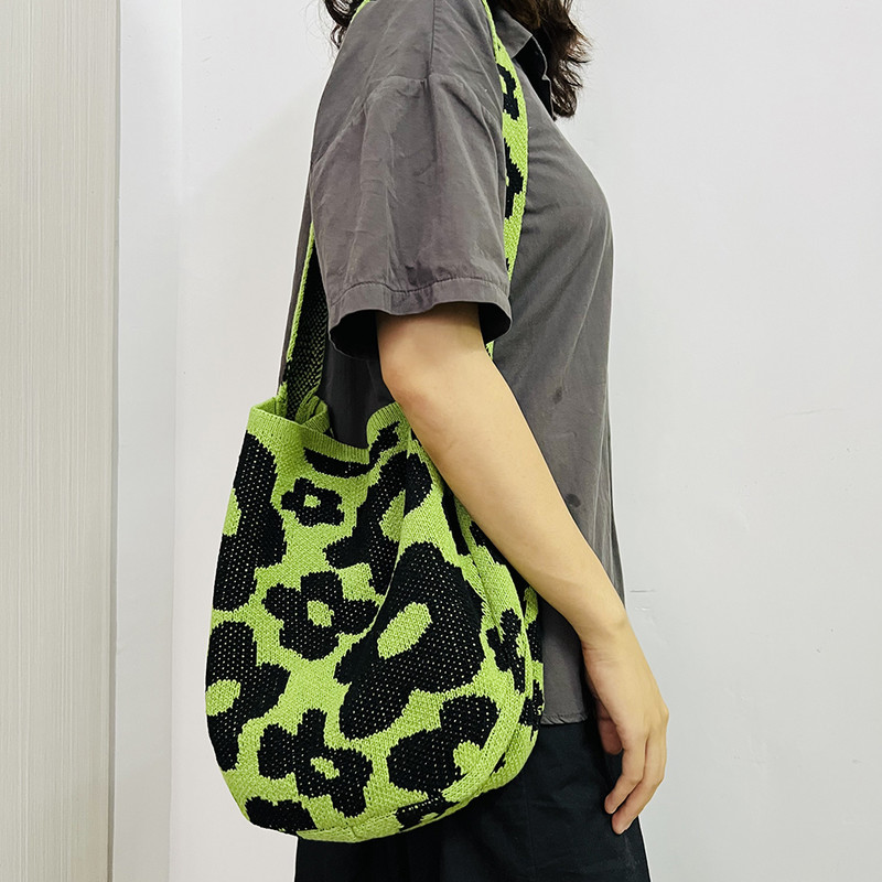 Γυναικείες λουλουδιές πλεκτές τσάντες ώμου Ταξιδιωτικές τσάντες αγορών Γυναικείες επώνυμες τσάντες σχεδιαστές Γυναικείες τσάντες ταξιδιού μεγάλης χωρητικότητας