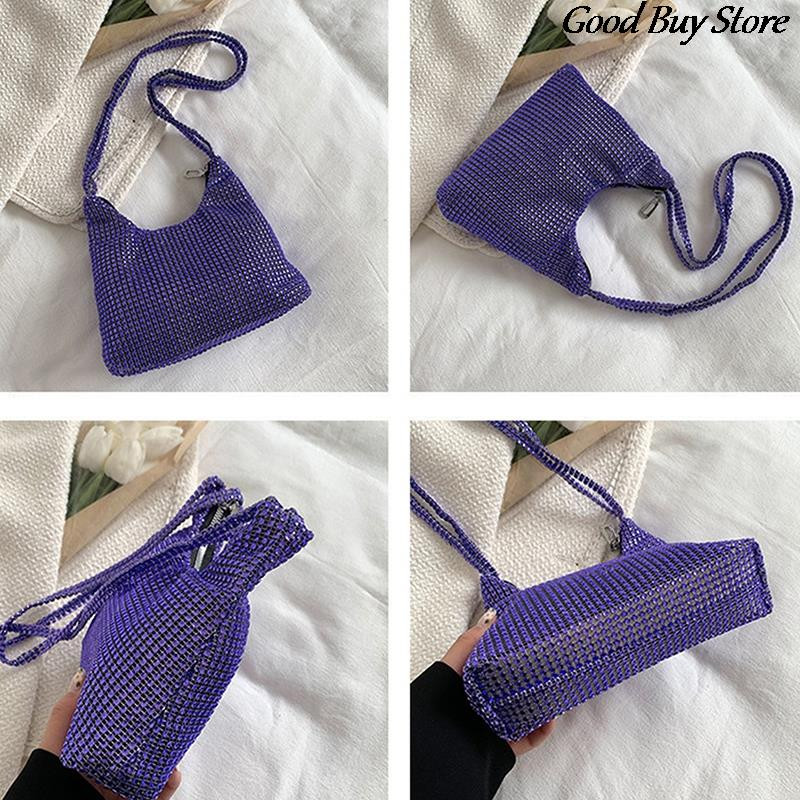 Női Luxus Gyémánt Erszény Fényes Strassz Kézitáska Divat Válltáskák Esti buli Kuplung Esküvő Bankett Női Kristálytáska