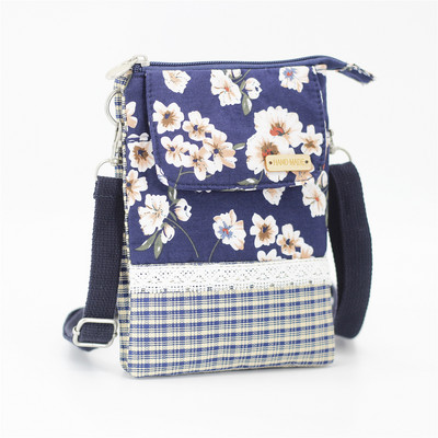 2022 Νέες μικρές γυναικείες τσάντες ώμου Γυναικεία ανθοδέσμη με floral εκτύπωση Βαμβακερό ύφασμα Messenger Τηλεφωνικό πακέτο Fresh girls Sweet crossbody τσαντάκια
