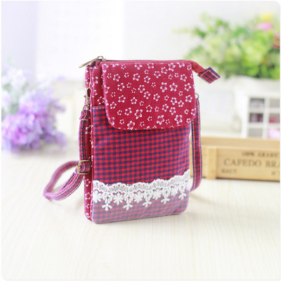 2022 Νέες μικρές γυναικείες τσάντες ώμου Γυναικεία ανθοδέσμη με floral εκτύπωση Βαμβακερό ύφασμα Messenger Τηλεφωνικό πακέτο Fresh girls Sweet crossbody τσαντάκια