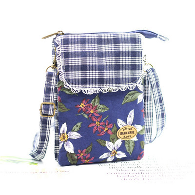 2022 Νέες μικρές γυναικείες τσάντες ώμου Γυναικεία ανθοδέσμη με floral εκτύπωση Βαμβακερό ύφασμα Messenger Τηλεφωνικό πακέτο Fresh girls Sweet crossbody τσαντάκια