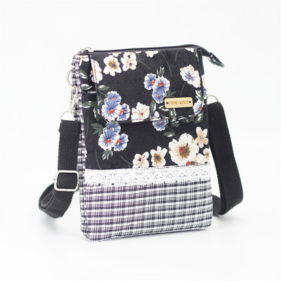 2022 Νέες μικρές γυναικείες τσάντες ώμου Γυναικεία ανθοδέσμη με floral εκτύπωση Βαμβακερό ύφασμα Messenger Τηλεφωνικό πακέτο Fresh girls Sweet crossbody τσαντάκια