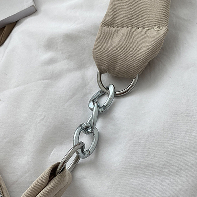 Genți de mână negre pentru femei, 2022, de designer, nailon, pentru cumpărături, pentru fete, cu lanț, curea detașabilă, reglabilă, geantă de umăr