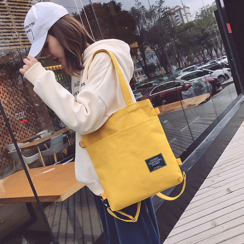 Τσάντες μόδας με φερμουάρ Μεγάλης χωρητικότητας Τσάντα ώμου Μονόχρωμη Γυναικεία Τσάντα Messenger Μονόχρωμη Καμβάς διαγώνιος σχολική τσάντα