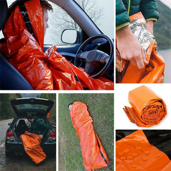 Αδιάβροχο ελαφρύ θερμικό υπνόσακο έκτακτης ανάγκης Bivy Sack - Survival Blanket Bags Κάμπινγκ, Πεζοπορία, Υπαίθρια, Δραστηριότητες