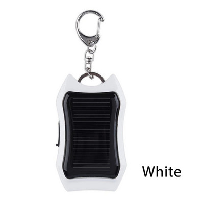 HOT φορητός ηλιακός φορτιστής μπαταρίας με φακό 3 LED και μπρελόκ 1200amh Mobile Power Rechargeable Power Bank για κινητό τηλέφωνο