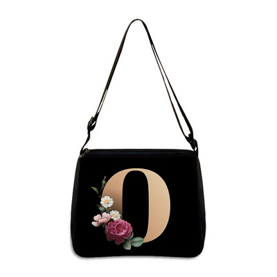 26 Flori Scrisoare Geantă de umăr Genți de mână de designer Simplu Pânză de umăr Cumpărături A - Z Geantă Messenger alfabet Geantă de petrecere