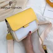 Δερμάτινες γυναικείες τσάντες χιαστί χρώματος αντίθεσης Τσάντα ταξιδιού 2021 Fashion Simple Shoulder Messenger Τσάντα Γυναικεία Mini Flap Bag