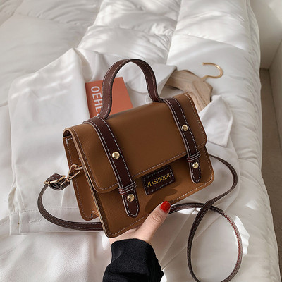 Retro proljetne torbice za žene 2021. Pu kožna torbica na rame Svestrana ženska torbica preko ramena i male četvrtaste torbice Ženska torbica