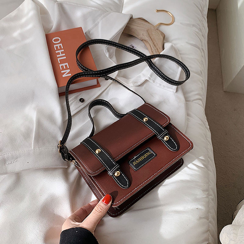Retro proljetne torbice za žene 2021. Pu kožna torbica na rame Svestrana ženska torbica preko ramena i male četvrtaste torbice Ženska torbica