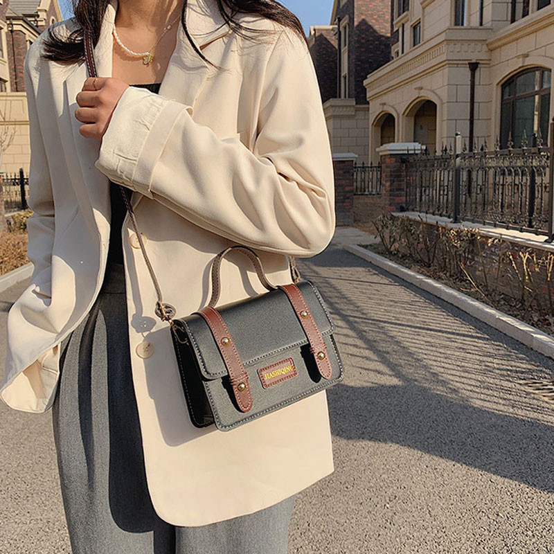 Retro proljetne torbice za žene 2021. Pu kožna torbica na rame Svestrana ženska torbica preko ramena i male četvrtaste torbice Ženska torbica