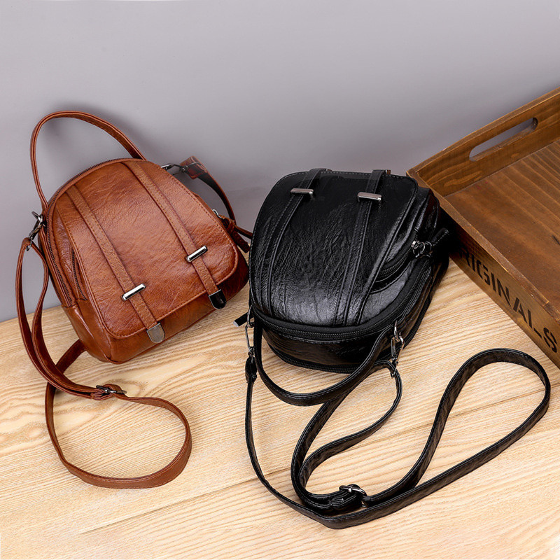 Moodsad vintage Crossbody õlakotid naistele Retro PU-nahast käekott Väike pakk mitme lukuga taskuga rahakott naiste kott