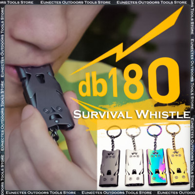 Portable Triple Pipe High Decibel Whistle Emergency SOS Whistle Keychain EDC Tool Outdoor Survival Cheerleading Whistle