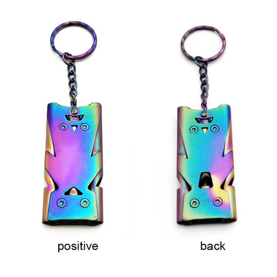 Kaasaskantav kolmetoru kõrge detsibelli vilega hädaabi SOS vile võtmehoidja EDC tööriist välitingimustes ellujäämise rõõmustav vile