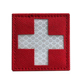 Reflective Medic Patches Tactical Medical Patches Hook-Fastener Backing Cross Medical Rescue Ir Chapter Reflective Pack