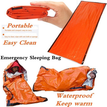 Водоустойчив лек термичен спален чувал за спешни случаи Bivy Sack - одеяла за оцеляване Чанти за къмпинг, туризъм, на открито, дейности