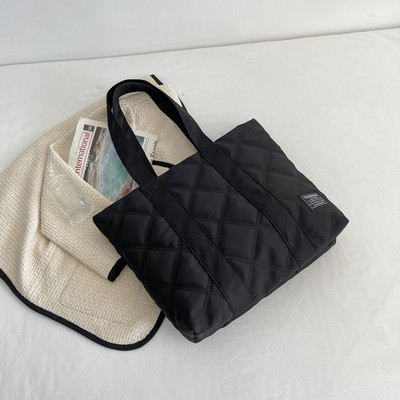 2022. aasta lõuendist ostlejate õlakotid naistele Pehmest puuvillast mahutavusega ostukotid Moodne naiste kandekott Ühe õlaga käekott