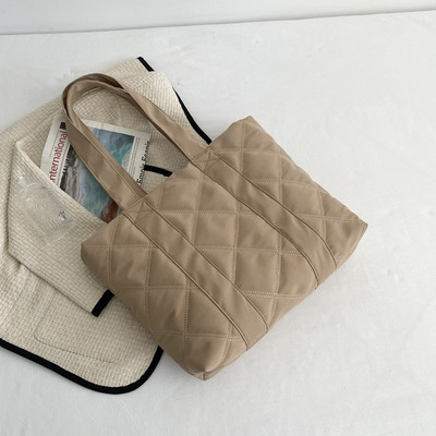 2022. aasta lõuendist ostlejate õlakotid naistele Pehmest puuvillast mahutavusega ostukotid Moodne naiste kandekott Ühe õlaga käekott