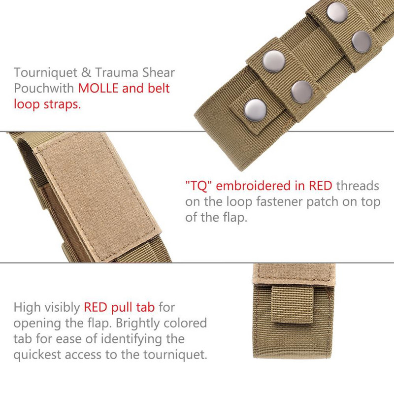 Taktikaline EDC Tourniquet Molle kott välitingimustes meditsiiniline hädaabikott sõjalise jahi tarvikud nuga taskulambi ümbris