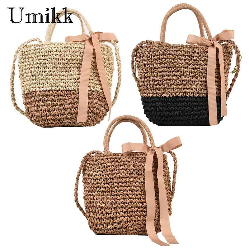 Naiste kootud kandekott Naiste käsitsi kootud käekott rotangist kott Suure mahutavusega nöör vabaaja rannas õlgõlg rist kehaga kott