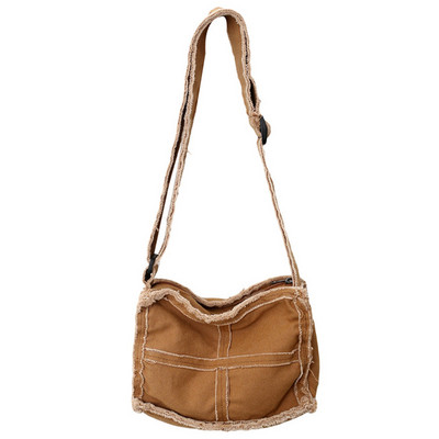 Geantă mică de umăr din pânză pentru femei, geantă de mesager din pânză groasă, genți retro vintage pentru femei, poșetă drăguță pentru fete 2023