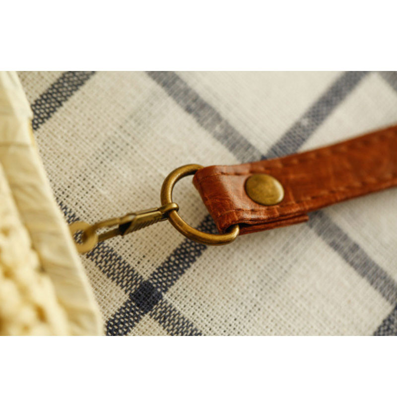 YoReAi szalmából készült Crossbody táska nőknek 2022, kézzel készített szőtt PU bőr női nyári tengerparti nyaralás Bohemia retro válltáskák