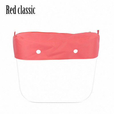 2022 Νέο καθαρό μονόχρωμο ύφασμα μικροϊνών αδιάβροχο διακοσμητικό με φερμουάρ διακόσμηση για Obag For O Bag Classic Mini