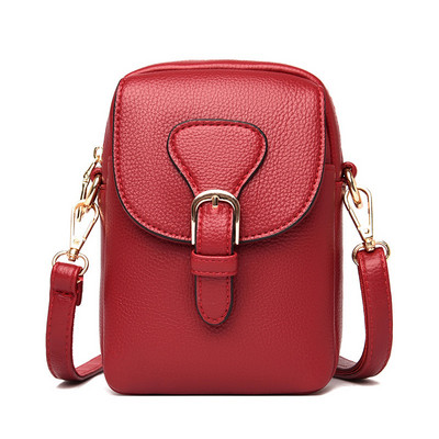 Vintage Pu-nahast naiste väikesed Crossbody kotid Käekotid Ühevärvilised klapiga telefonikott Rahakott vabaaja naiste õlakotid