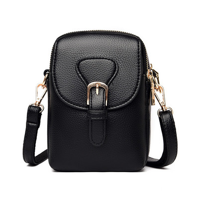 Vintage Pu-nahast naiste väikesed Crossbody kotid Käekotid Ühevärvilised klapiga telefonikott Rahakott vabaaja naiste õlakotid