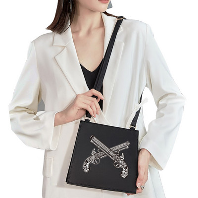 Street Fashion Light Geanta de lux de femeie Geanta de umar Geanta diagonala de femeie Model gotic Craniu Geanta de petrecere la moda Geanta de mana Geanta de seara