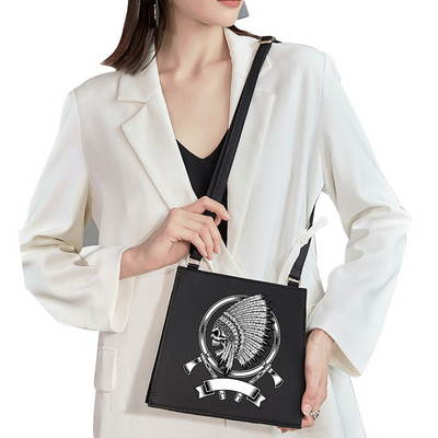 Street Fashion Light Geanta de lux de femeie Geanta de umar Geanta diagonala de femeie Model gotic Craniu Geanta de petrecere la moda Geanta de mana Geanta de seara