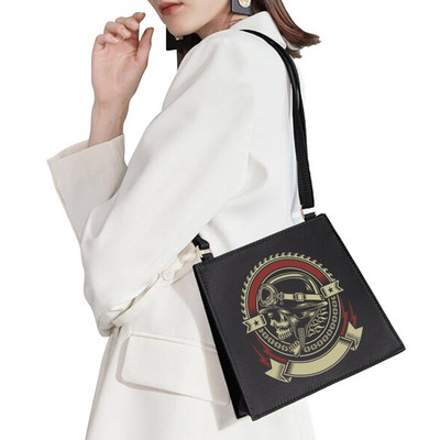 Street Fashion Light Geanta de lux de femeie Geanta de umar Geanta diagonala de femeie Model gotic Craniu Geanta de petrecere la moda Geanta de mana Geanta de seara