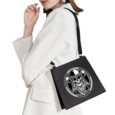 Street Fashion Light Geanta de lux de femeie Geanta de umar Geanta diagonala de femeie Model gotic Craniu Geanta de petrecere la moda Geanta de mana Geanta de seara