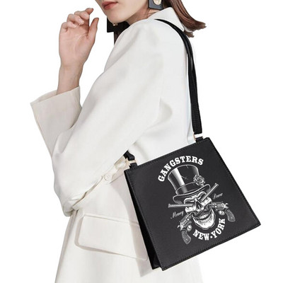 Street Fashion Light Geanta de lux de femeie Geanta de umar Geanta diagonala de femeie Model gotic Craniu Geanta de petrecere la moda Geanta de mana Geanta de seara