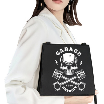 Street Fashion Light Geanta de lux de femeie Geanta de umar Geanta diagonala de femeie Model gotic Craniu Geanta de petrecere la moda Geanta de mana Geanta de seara