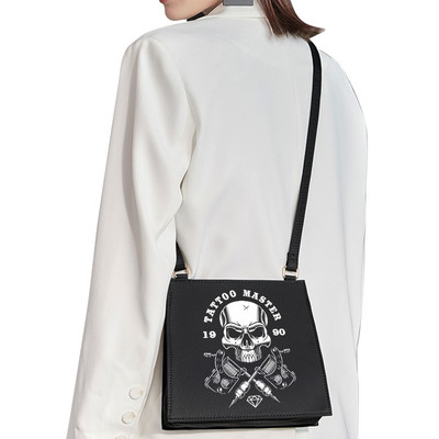 Street Fashion Light Geanta de lux de femeie Geanta de umar Geanta diagonala de femeie Model gotic Craniu Geanta de petrecere la moda Geanta de mana Geanta de seara
