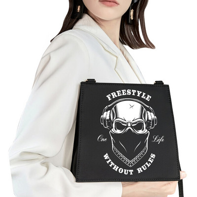 Street Fashion Light Geanta de lux de femeie Geanta de umar Geanta diagonala de femeie Model gotic Craniu Geanta de petrecere la moda Geanta de mana Geanta de seara