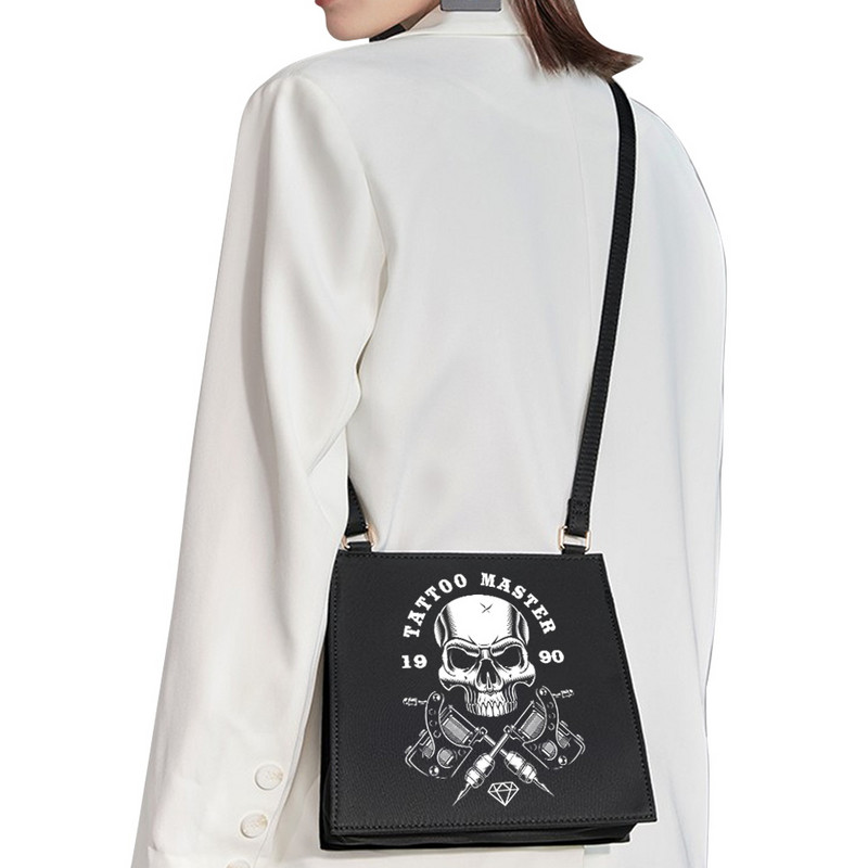 Street Fashion Light Geanta de lux de femeie Geanta de umar Geanta diagonala de femeie Model gotic Craniu Geanta de petrecere la moda Geanta de mana Geanta de seara