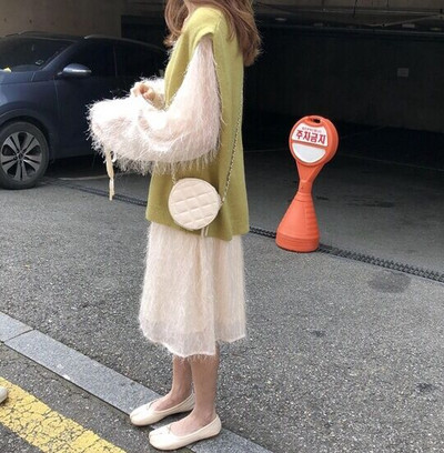 Μίνι δερμάτινες τσάντες χιαστί με καπιτονέ αλυσίδα για γυναίκες Στρογγυλή τσάντα σχεδιαστή Γυναικεία τσάντες χειρός Μικρά πορτοφόλια Γυναικεία τσάντα ώμου Messenger