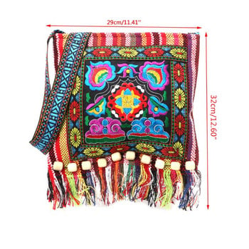 Κινεζική Hmong Thai Embroidery Hill Tribe for Totes Messenger Tassels Bag Boho Γεια