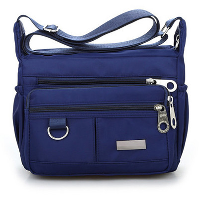 Naiste mood ühevärviline tõmblukk Veekindel nailonist õlakott Suure mahutavusega Crossbody kott Bolsa Feminina Dropship Uus
