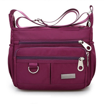 Naiste mood ühevärviline tõmblukk Veekindel nailonist õlakott Suure mahutavusega Crossbody kott Bolsa Feminina Dropship Uus