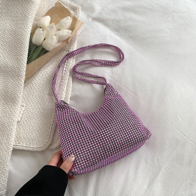 Fashion Diamond Rhinestone Shoulder Crossbody Τσάντες Γυναικείες Κομψές βραδινές γαμήλιες τσάντες νυφικό clutch