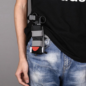 Комплект за първа помощ Molle Медицинска чанта за ножици Найлон EDC Турникет Държач Опаковка за кръста Нож Кобур за фенерче Чанта за ловни инструменти