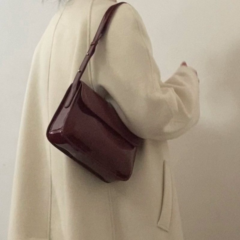 [BXX] PU-nahast käekotid naistele 2023. aasta uus moodne retro-rahakott vabaaja ühevärvilised õlakotid 8P0274