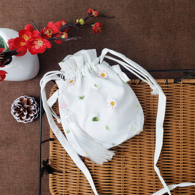 Lõuend Uued kotid Vanastiilis Hanfu Hiina stiilis haldjas tikandid Crossbody kott õlakott koos kostüümi riidest rahakotiga