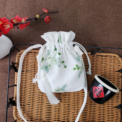 Lõuend Uued kotid Vanastiilis Hanfu Hiina stiilis haldjas tikandid Crossbody kott õlakott koos kostüümi riidest rahakotiga
