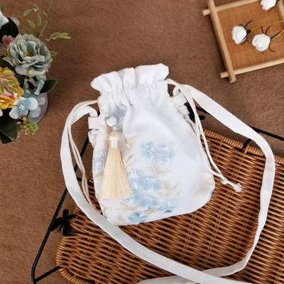 Lõuend Uued kotid Vanastiilis Hanfu Hiina stiilis haldjas tikandid Crossbody kott õlakott koos kostüümi riidest rahakotiga