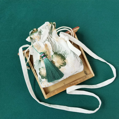 Lõuend Uued kotid Vanastiilis Hanfu Hiina stiilis haldjas tikandid Crossbody kott õlakott koos kostüümi riidest rahakotiga