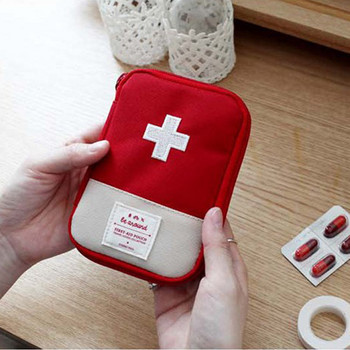 Сладка мини преносима чанта за лекарства Комплект за първа помощ Медицински комплекти за спешна помощ Организатор Външна чанта за съхранение на хапчета за домакински лекарства